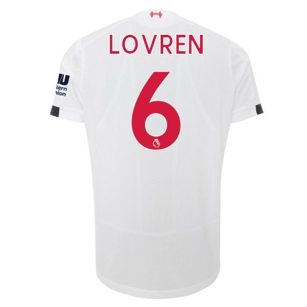 Camiseta Liverpool NO.6 Lovren Replica Segunda Ropa 2019/20 Blanco